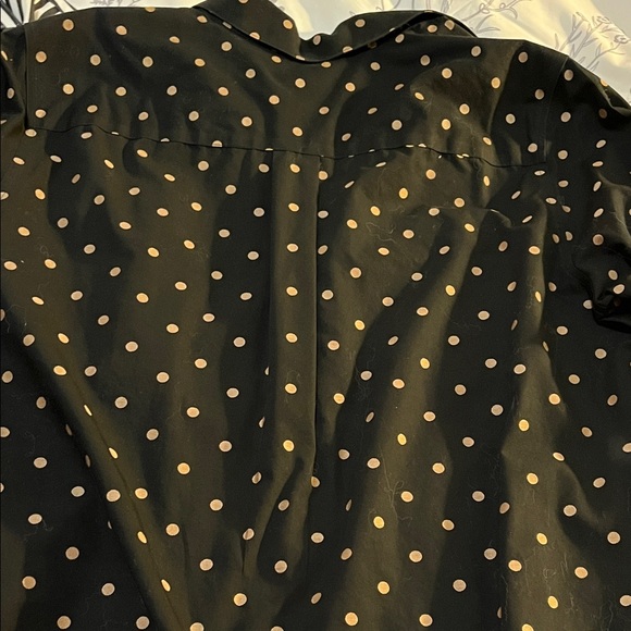 Chico's Black Blouse with Gold Dots and White Blouse with Black Stripes - Picture 6 of 11